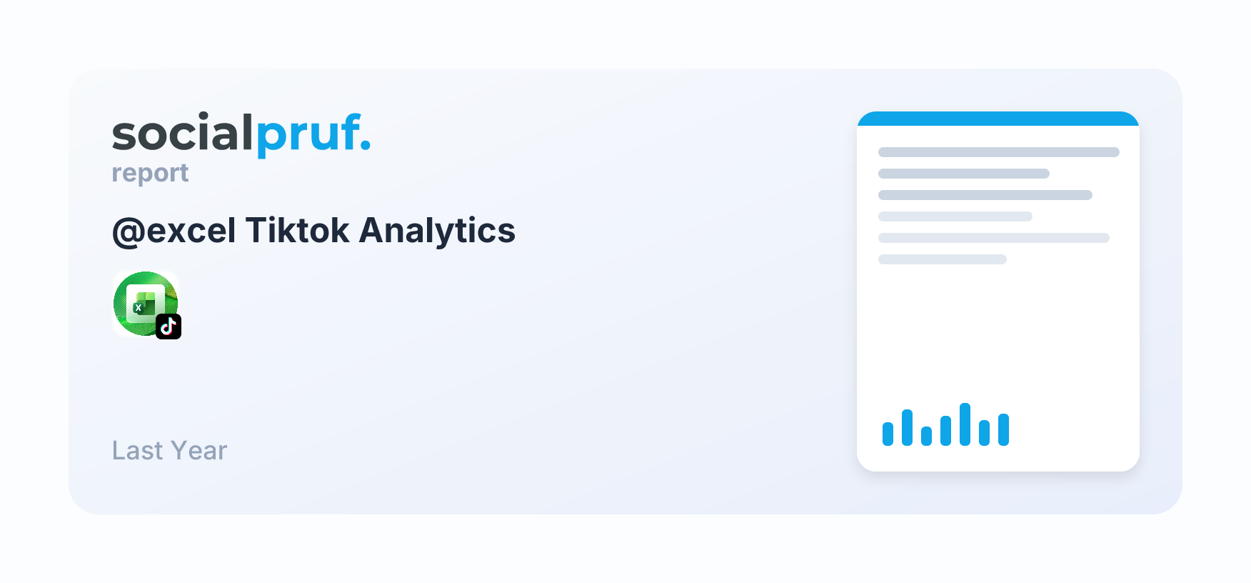 Microsoft Excel (@excel) TikTok Stats | Socialpruf.