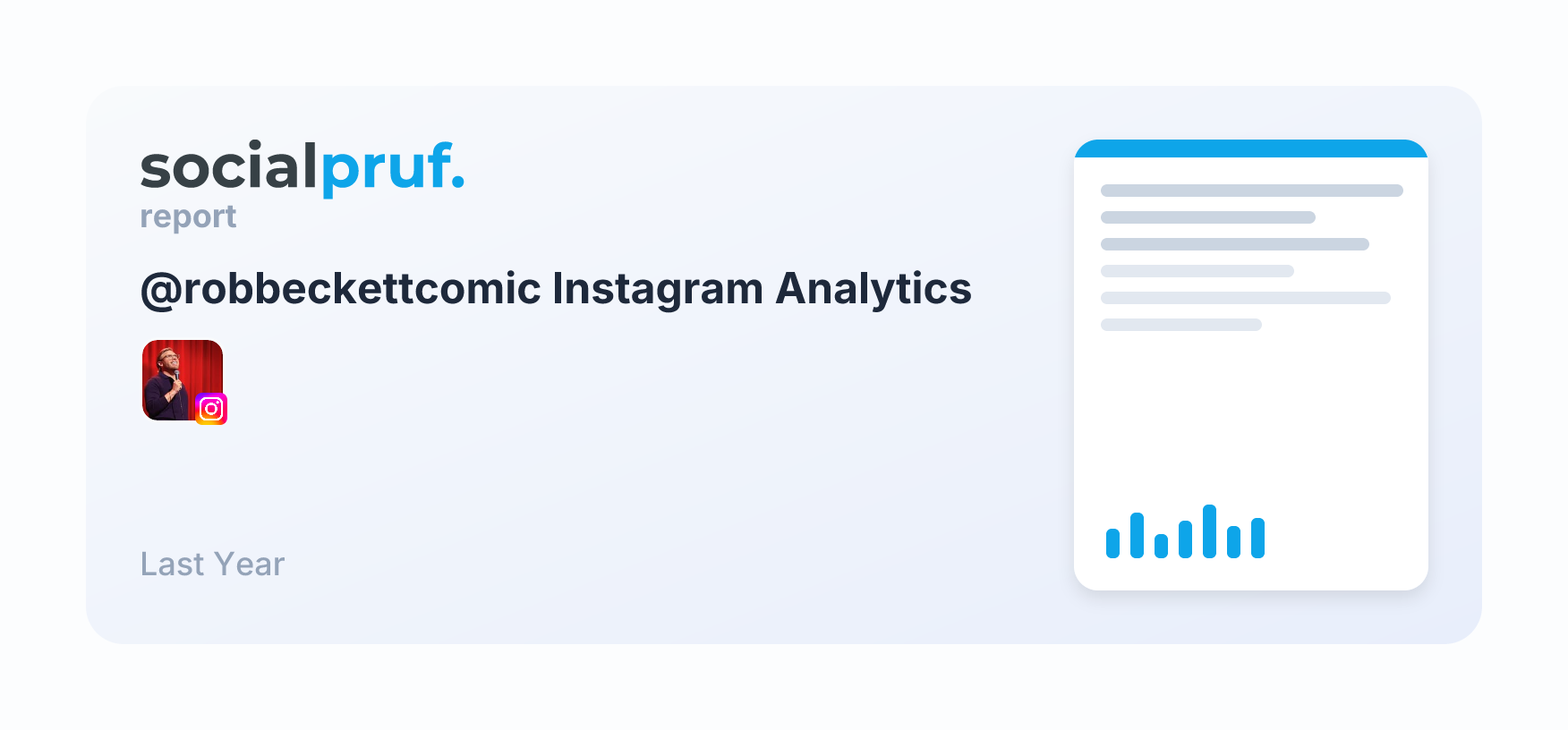 Rob Beckett (@robbeckettcomic) Instagram Stats | Socialpruf.